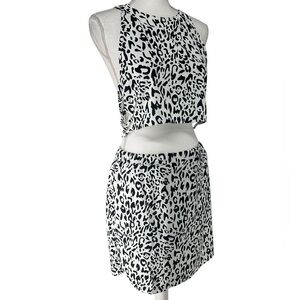 White & Black Leopard 2 Piece Set / Small